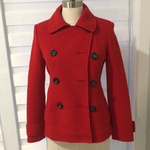 Red peacoat
